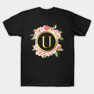 Letter U Shirt Alphabet Letter U Different Colors T-Shirt